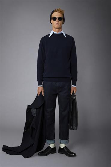ROUND NECK DK BLUE