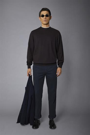 FRONT FLAP TROUSERS DK BLUE