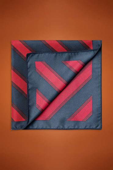 POCHETTE 30X30 DK BLUE/ RED