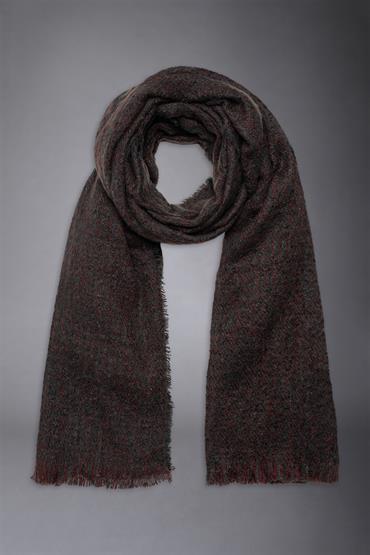 SHAWL 80X204 CM BROWN ANTHRACITE