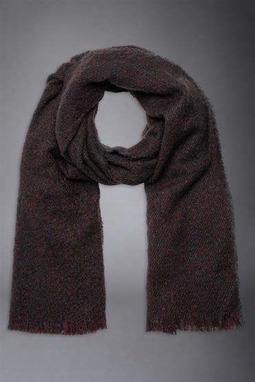 SHAWL 80X204 CM BROWN BLUE