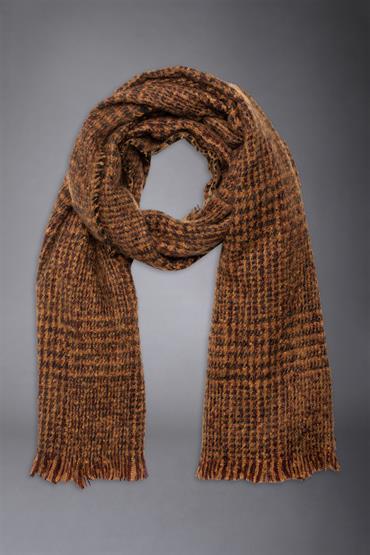 SHAWL 80X204 CM BROWN