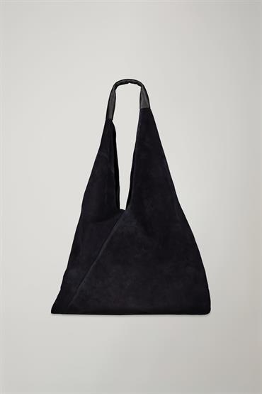 SUEDE BAG DK BLUE