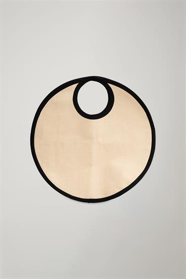 CIRCULAR BAG BEIGE/BLACK