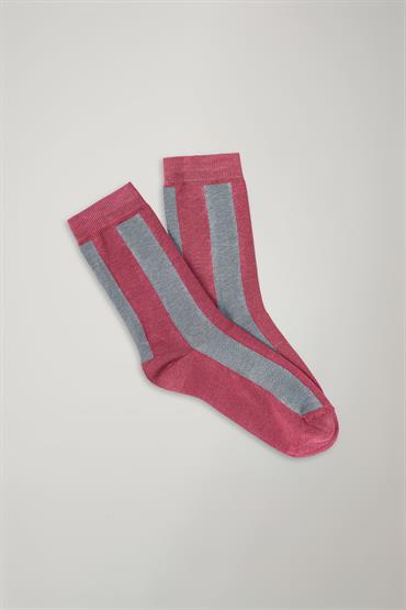 SHORT SOCKS MAUVE/CERULEAN