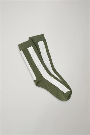 SHORT SOCKS MILITARY/CREAM