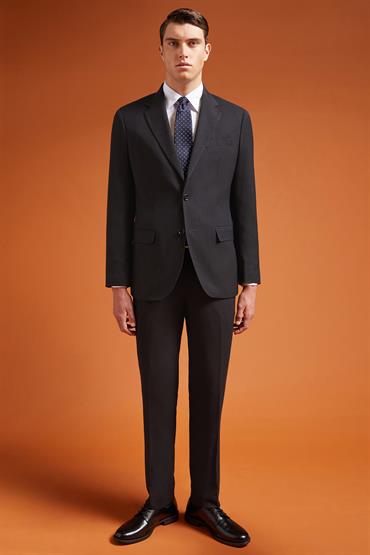 NOTCH SINGLE BREASTED SUIT DK GREY