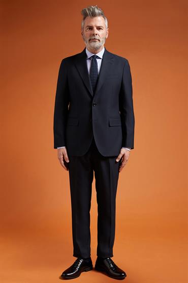 NOTCH SINGLE BREASTED SUIT DK BLUE