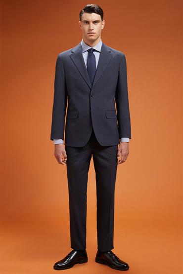 NOTCH SINGLE BREASTED SUIT DK BLUE