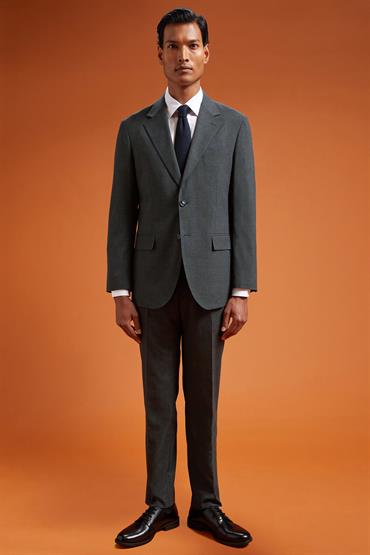 NOTCH SINGLE BREASTED SUIT DK GREY