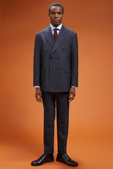 DOUBLE BREASTED SUIT DK BLUE