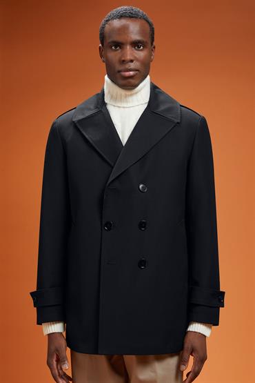 PADDED COAT WITH INNER FAKE VEST DK BLUE