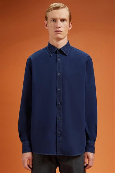 CLASSIC COLLAR REGULAR FIT DK DENIM