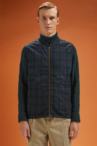 DOUBLE FACE PADDED VEST DK BLUE