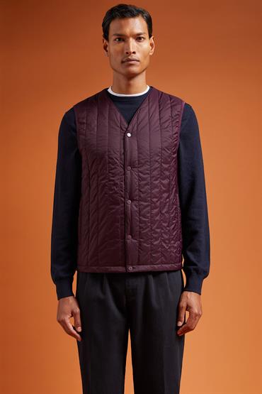 QUILTED VEST BORDEAUX