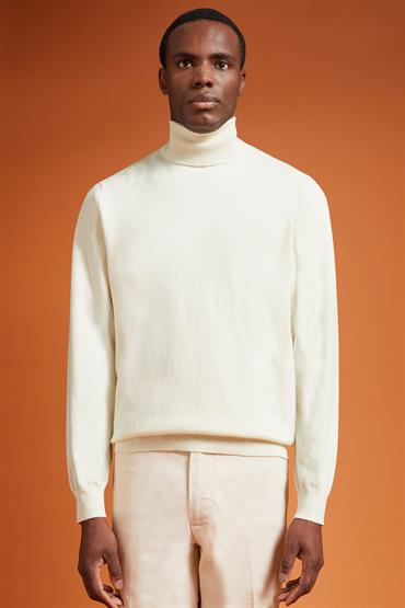TURTLE NECK SWEATER OFF WHITE