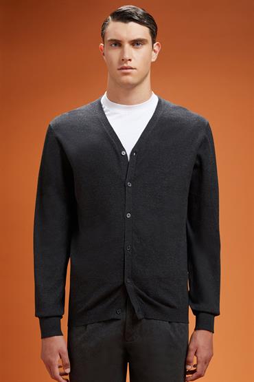 CARDIGAN V-NECK ANTHRACITE