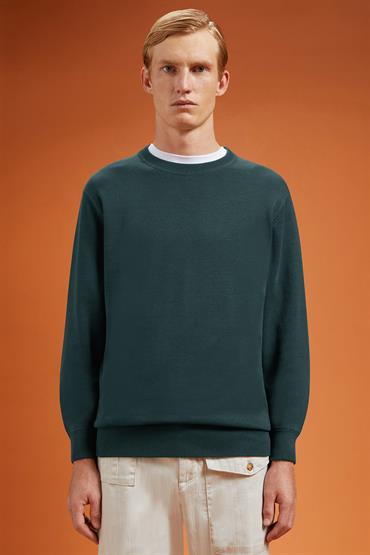 ROUND NECK SWEATER FOREST GREEN