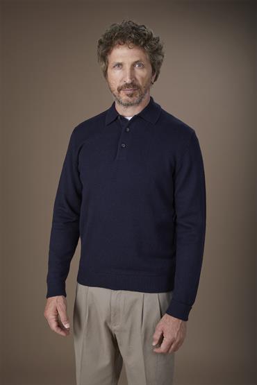 LONG SLEEVES POLO DK BLUE
