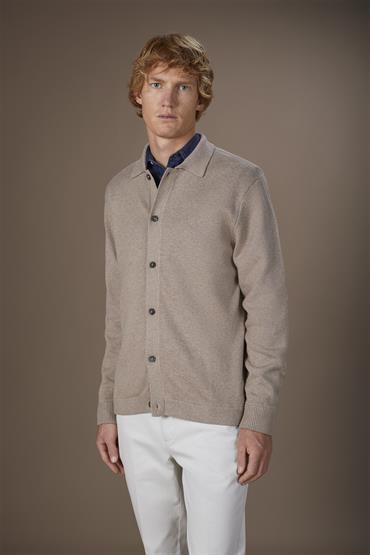 LONG SLEEVES POLO-SHIRT BEIGE