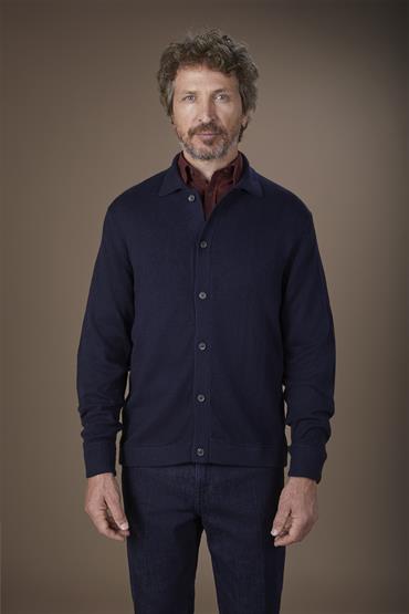 LONG SLEEVES POLO-SHIRT DK BLUE
