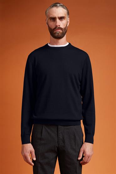 ROUNDNECK KNIT DK BLUE