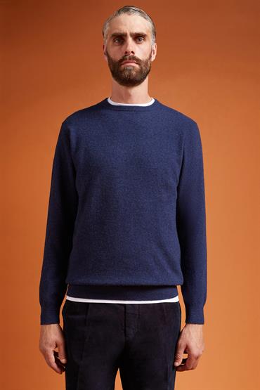 ROUNDNECK KNIT DENIM