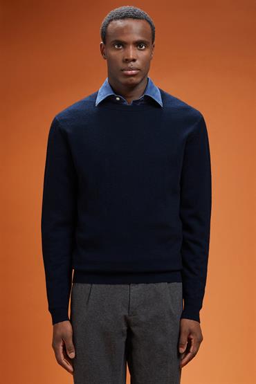 ROUNDNECK KNIT DK BLUE