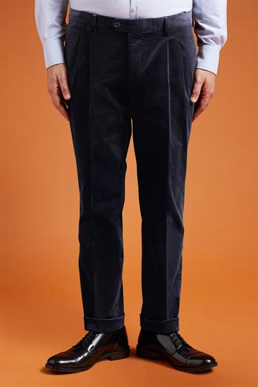 TROUSERS WITH PLATES DK BLUE