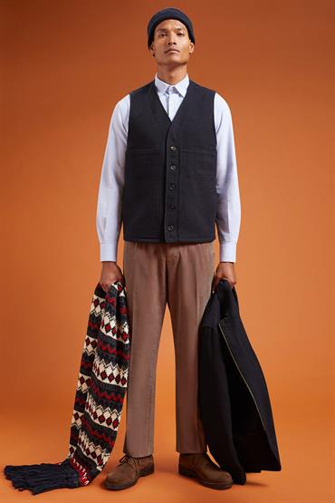 TROUSERS  WITH PINCES ANTIQUE ROSE/TAUPE