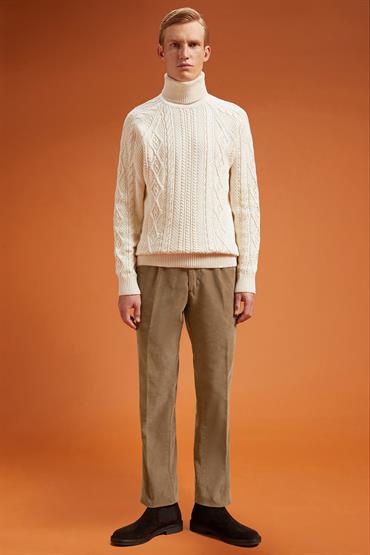 TROUSERS  WITH PINCES GREEN/BRICK