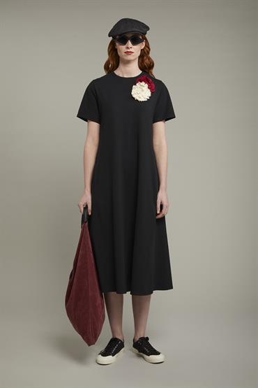 SHORT SLEEVES DRESS BLACK