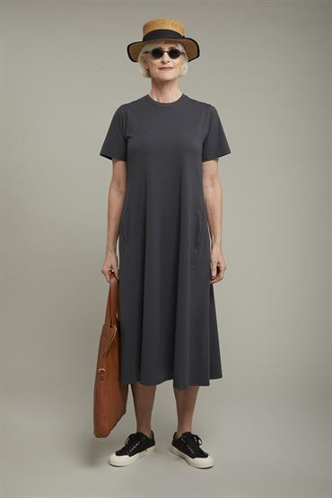 SHORT SLEEVES DRESS DK GREY