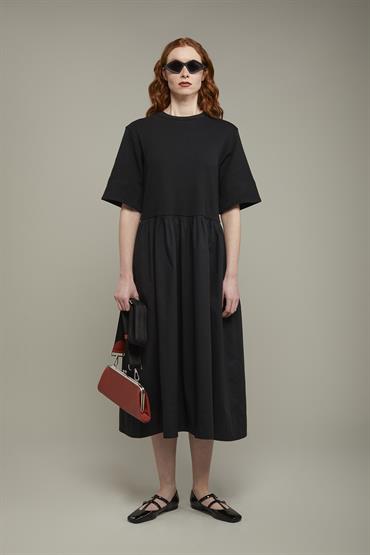 SHORT SLEEVES DRESS BLACK
