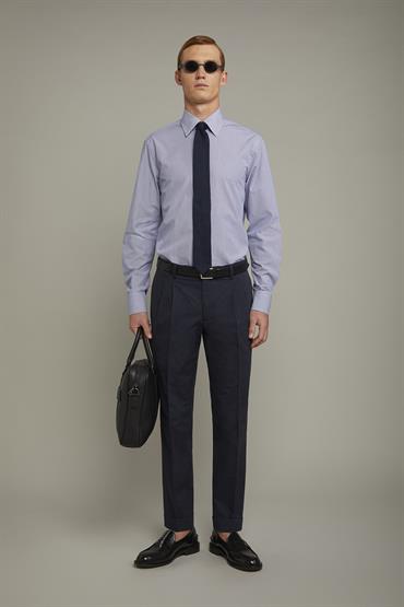 CLASSIC COLLAR REGULAR FIT WHITE/BLUE