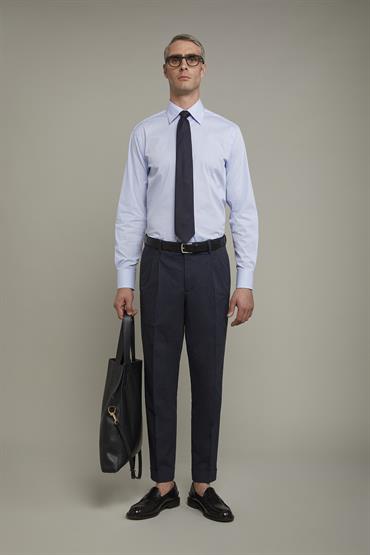 CLASSIC COLLAR REGULAR FIT WHITE/SKY