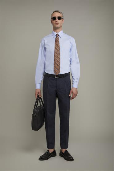 CLASSIC COLLAR REGULAR FIT WHITE/SKY