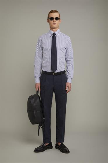 CLASSIC COLLAR REGULAR FIT WHITE/BLUE