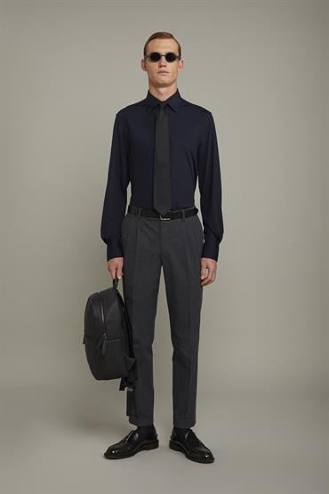 CLASSIC COLLAR REGULAR FIT DK BLUE