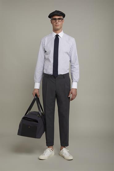 CLASSIC COLLAR REGULAR FIT WHITE/BLUE