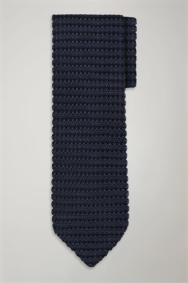 KNITTED TIE DK BLUE