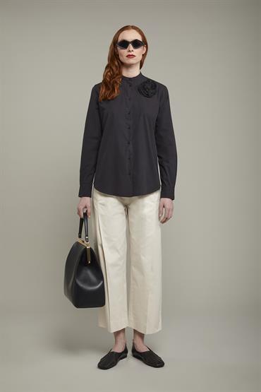 MAO COLLAR REGULAR FIT BLACK