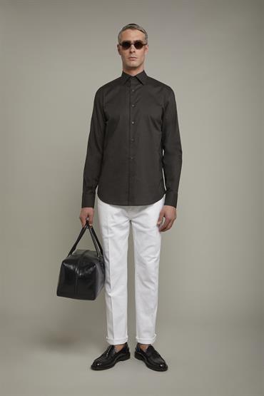 FRENCH COLLAR BAGGY FIT SMOKE