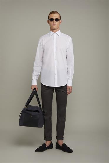 FRENCH COLLAR BAGGY FIT WHITE