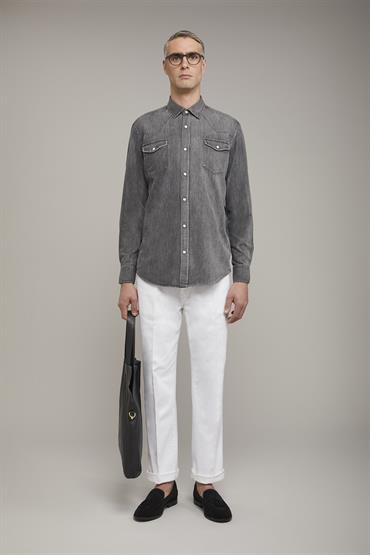 FRENCH COLLAR BAGGY FIT GREY