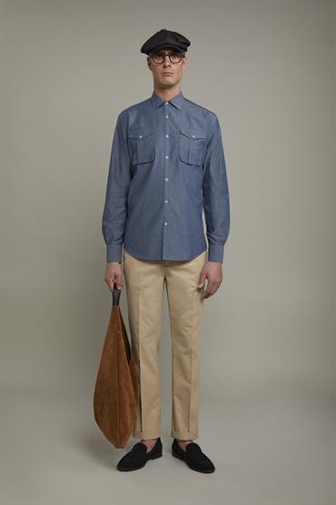 CLASSIC COLLAR REGULAR FIT MD DENIM