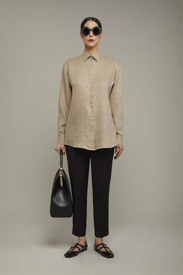 FRENCH COLLAR SHIRT BEIGE