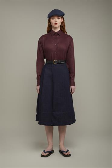FRENCH COLLAR SHIRT BORDEAUX
