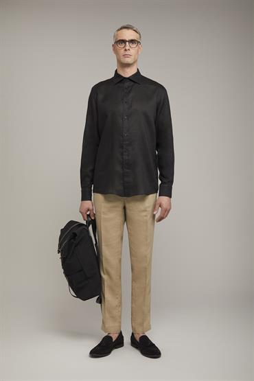 FRENCH COLLAR SHIRT BLACK
