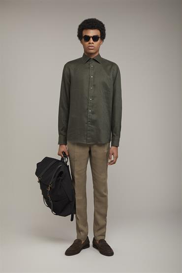 FRENCH COLLAR SHIRT MILITARY